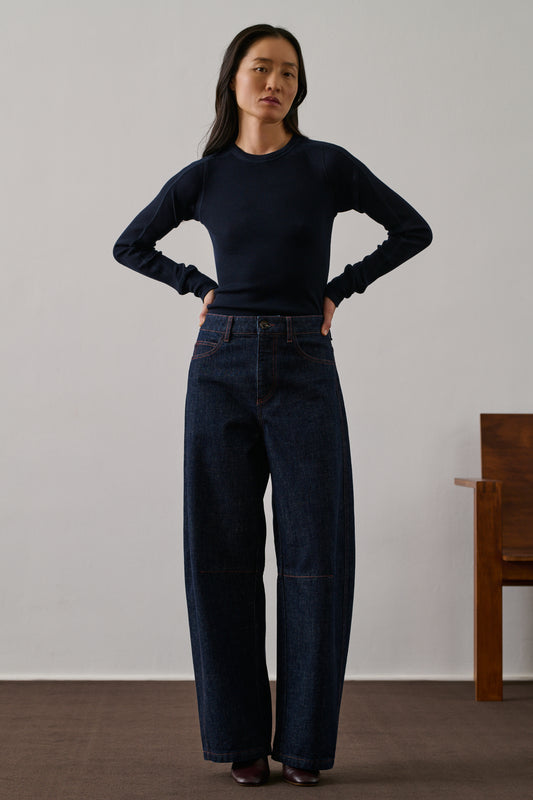 Jean Eliott - Bleu Brut - Coton - Femme