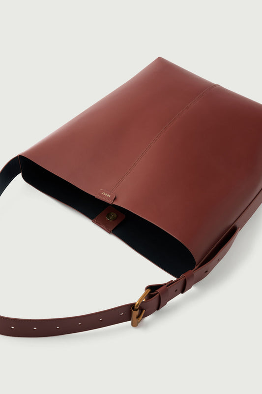 Sac Saudade - Acajou/Noir - Cuir - Femme