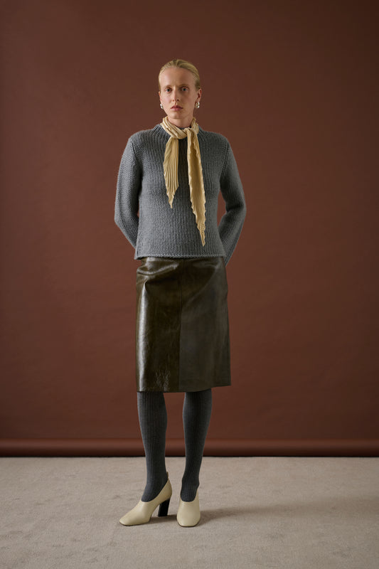 Collants Olsen - Gris Chiné - Coton - Femme