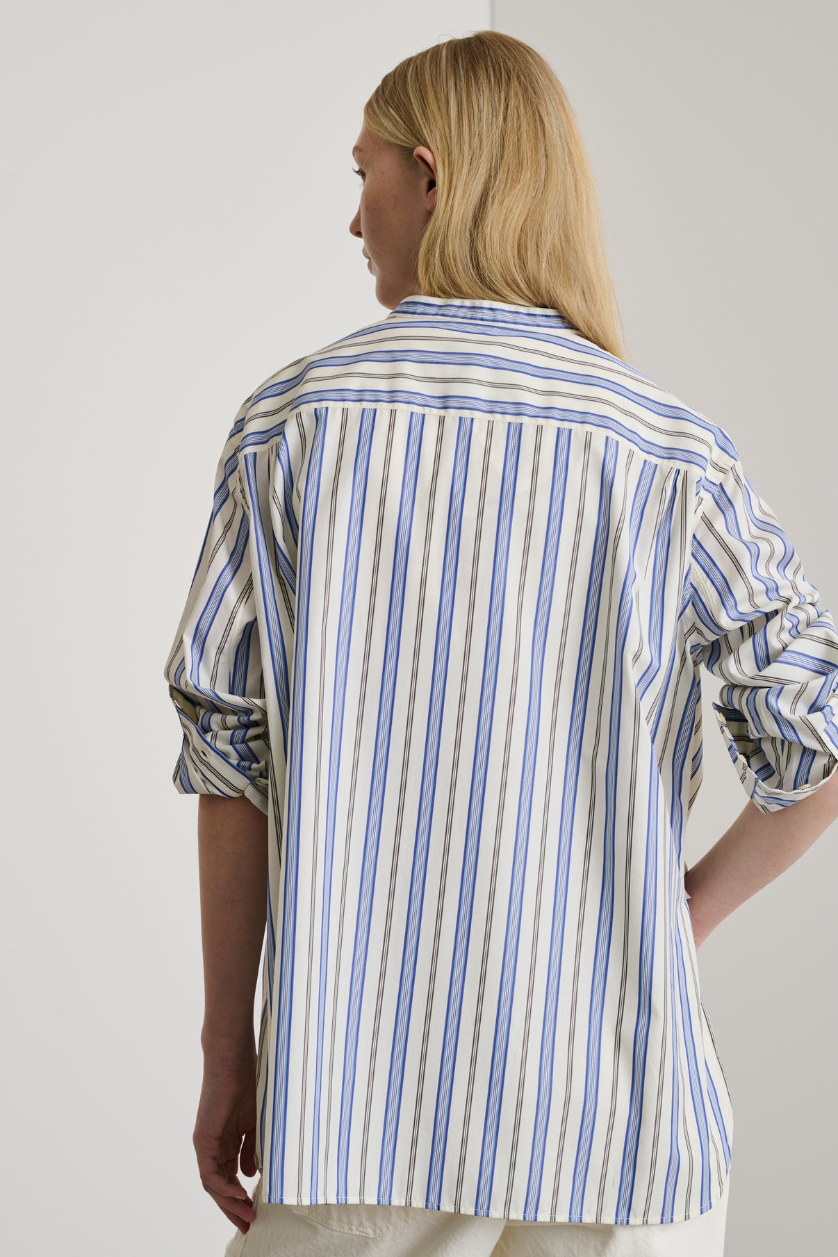 Chemise Dori - Bleu/Blanc - Coton - Femme vue 3
